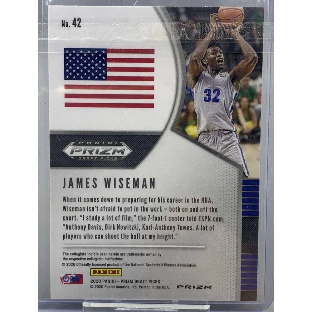James Wiseman 2020 Prizm Draft Picks DP‎ RC Green Holo  Prizm!  Detroit Pistons